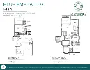 Explore the first and second-floor plans of the exquisite Blue Emerald custom home by Noura Homes