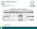Explore the front exterior plan of the custom Blue Emerald home designed by Noura Homes