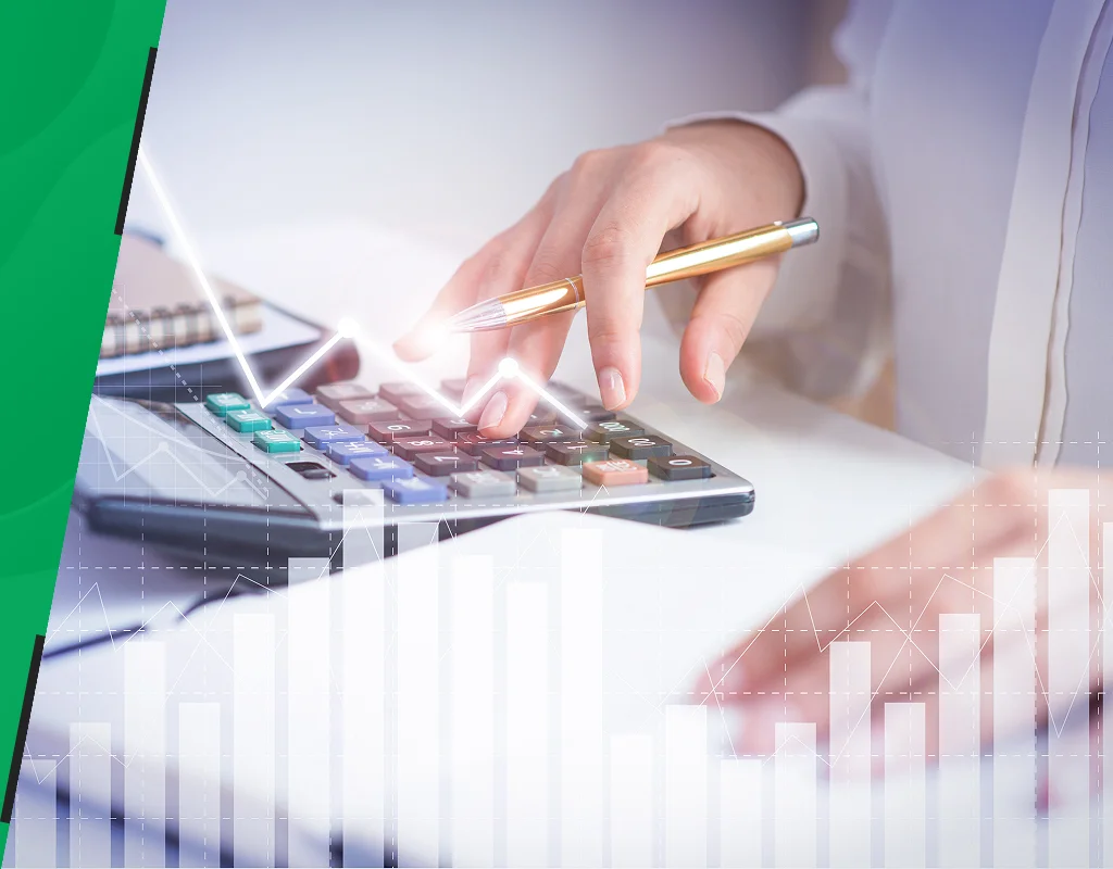 Virtual bookkeeping professional reviewing financial records on a laptop