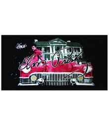 Elvis Pink Cadillac Beach Towel