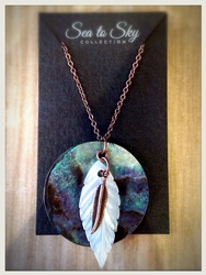 abalone shell necklace - mn1411