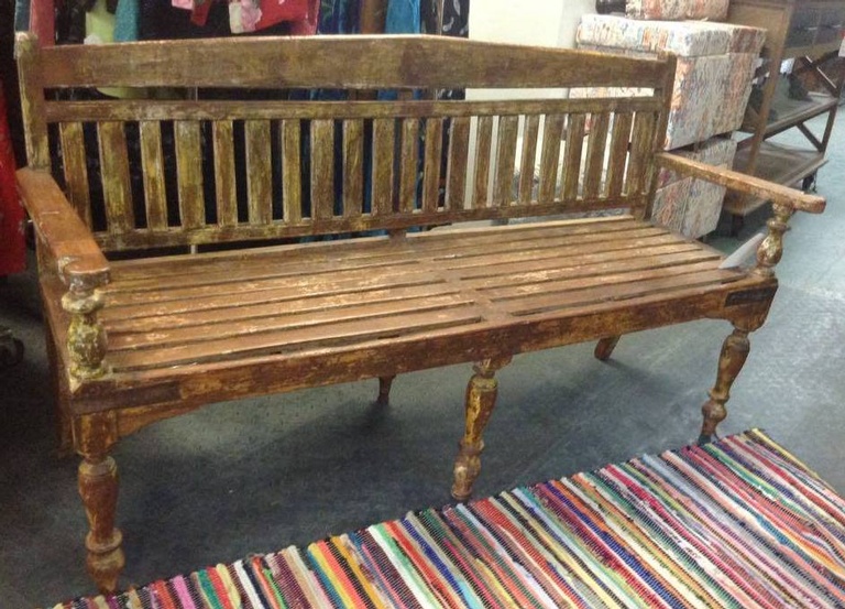 Bench-Rustic Painted-62w x 21d x 36h