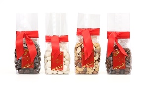 Stand Up Gift Bag, Red Label - Belgian Chocolate Signature Mixed Nuts