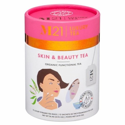 M21 Luxury Skin & Beauty Tea, 24 Plant Based Pyramid Tea Bags