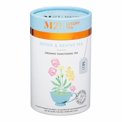 M21 Luxury Detox & Revive Tea, 24 Plant Based Pyramid Tea Bags