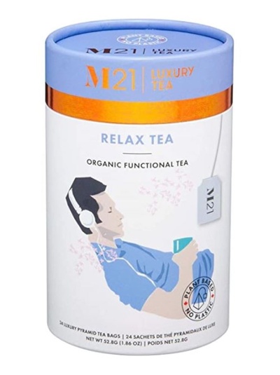 M21 Luxury Relaxation Tea, 24 Plant Based Pyramid Tea Bags