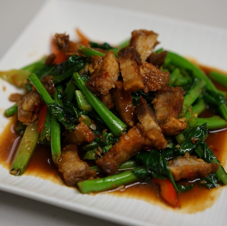 Chinese Broccoli-Crispy Pork