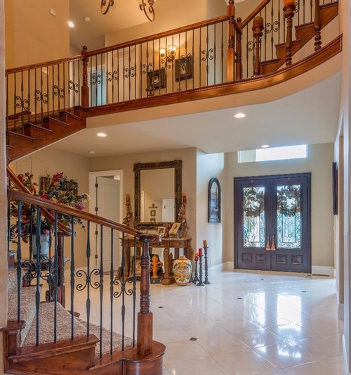 Wooden Staircase - Home Interiors Fresno by Classic Interior Designs Inc
