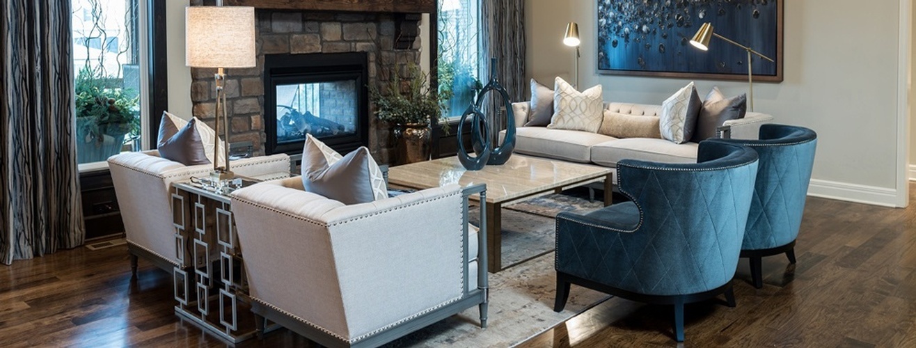 Modern Living Room Design Mission Reserve by R Designs, LLC