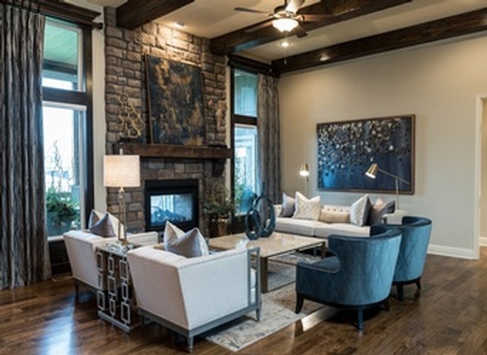 Living Room Interiors by Kansas City - Interior Designer at R Designs, LLC