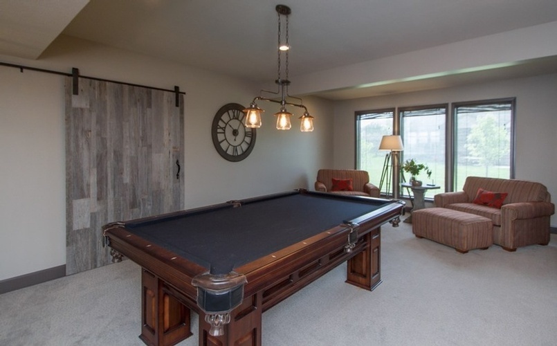 Billiards Table in a Room - Interior Design Services by R Designs, LLC
