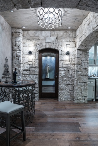 Ancient rock designes with Cabinet - Living Room Remodel Overland Park by R Designs, LLC