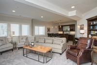 Modern Living Room Design Mission Reserve Kansas City by R Designs, LLC