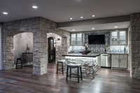 Ancient rock designes - Living Room Remodel Overland Park by R Designs, LLC