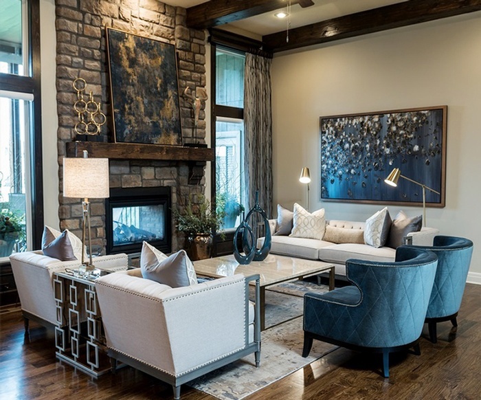 Summerwood Main Floor - Living Room Remodel Kansas City - R . Designs, LLC