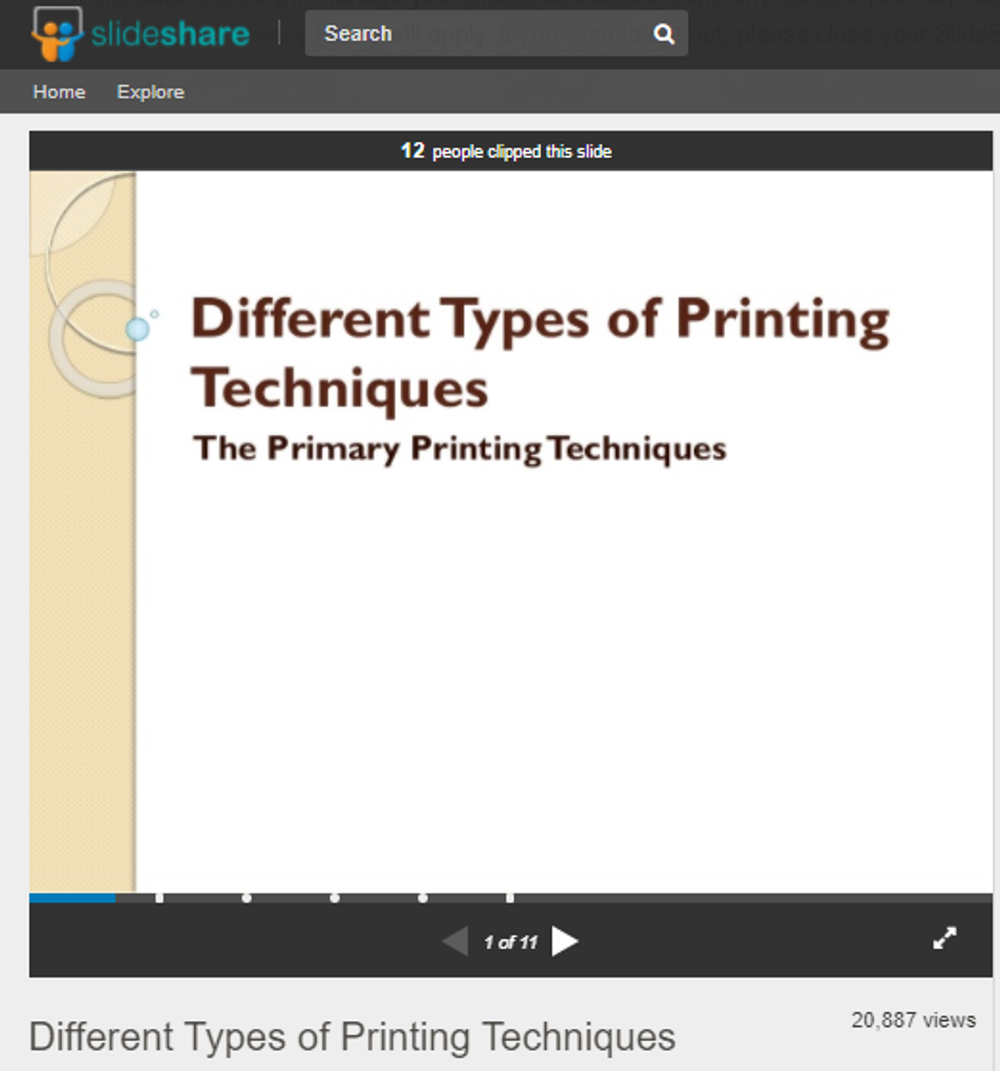 Types Of Printing Techniques