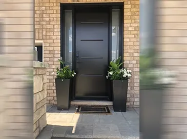 Secure steel front door installation in Toronto