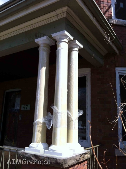 Fibreglass Column Installation by AIMG Inc in Toronto