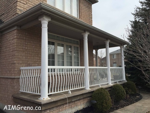 Before Exterior Columns Replacement Service by AIMG Inc