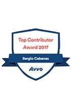 Avvo Top Contributor Award 2017 for Sergio Cabanas - Divorce Attorney Pembroke Pines at Cabanas Law 