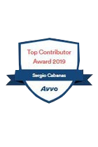 Avvo Top Contributor 2019 for Sergio Cabanas - Attorney in Pembroke Pines and Weston