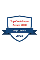 Avvo Top Contributor 2020 for Sergio Cabanas - Attorney in Pembroke Pines and Weston
