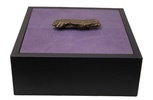 Augergine Leather Box - Italian Leather Accessories at the Silver Peacock Inc