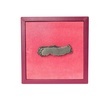 Rectangular Pink Storage Box with Abstract Bronze Handle - Leather Desk Accessories at  The Silver Peacock Inc