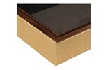 Ivory Shagreen Exquisite Box with black suede Interior at The Silver Peacock Inc