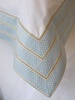 Customized Blanket with Embroidered border - Tailored Linens at The Silver Peacock Inc