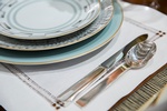 New Hand Painted Porcelain Luxury Dinnerware at The Silver Peacock Inc