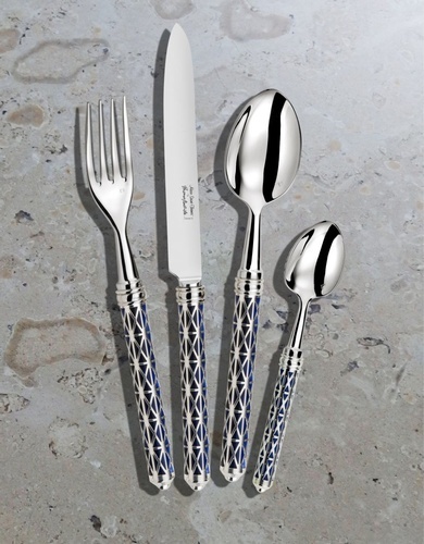 Alain Saint Joanis Blue and Silver Flatware at The Silver Peacock Inc