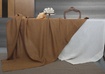 Custom Brown and White Tablecloths at The Silver Peacock Inc