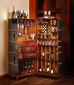 Wooden Wine Trunk - Luxury Barware Collection at The Silver Peacock Inc