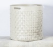 White Woven Laundry Hamper - Luxury Home Accessories at The Silver Peacock Inc