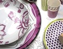 Pink and White Isi Milano Luxury Dinnerware at The Silver Peacock Inc