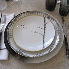 Luxury tableware at The Silver Peacock Inc.