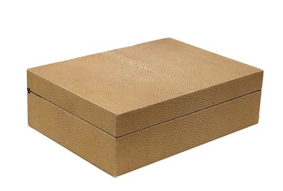 Ivory Shagreen Exquisite Box at the Silver Peacock Inc - Leather Desk Accessories