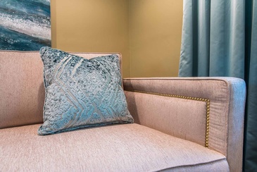 Living Room Soft Furnishings - Certified Interior Design Specialist Oakville at Parsons Interiors Ltd.