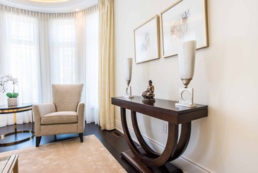 Living Room Sofa Table - Custom Furnishings in GTA by Parsons Interiors Ltd.