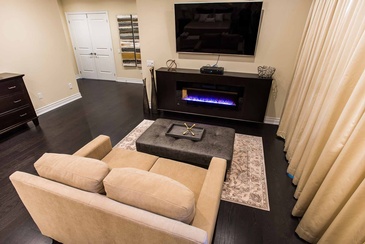 Master Bedroom Custom Millwork Fireplace - Living Room Design Mississauga ON by Parsons Interiors Ltd.