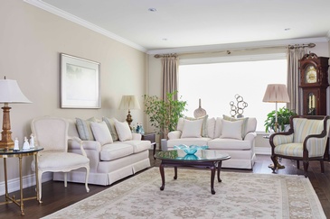 Living Room Renovations by Interior Design Consultant Oakville at Parsons Interiors Ltd.