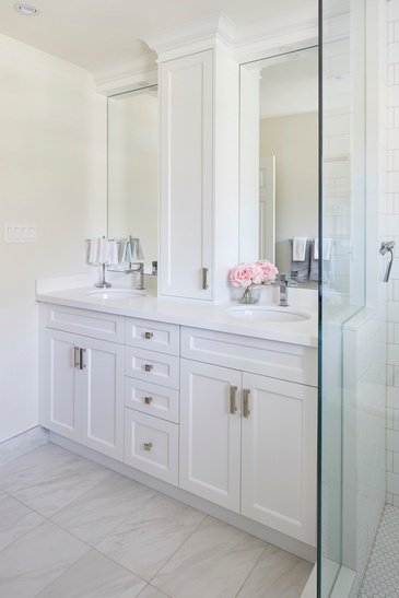 Guest Bathroom Vanity Custom Millwork - Bathroom Design in Oakville by Parsons Interiors Ltd.