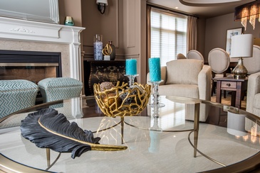 Living Room Accessories - Interior Design in Oakville ON by Parsons Interiors Ltd.