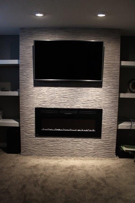 Modern Media Room Renovation by Affordable Basement Renovations Ltd - Basement Renovation Company Calgary