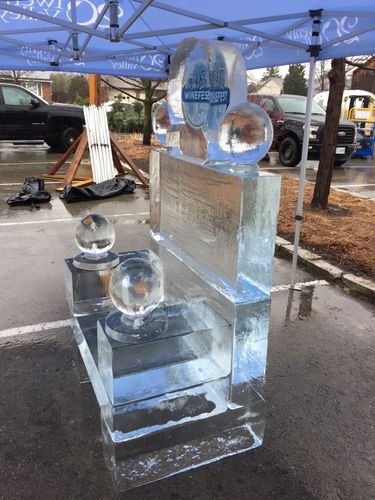 A Ice Throne by Festive Ice Sculptures - COVID 19 Ice Sculptures Oakville