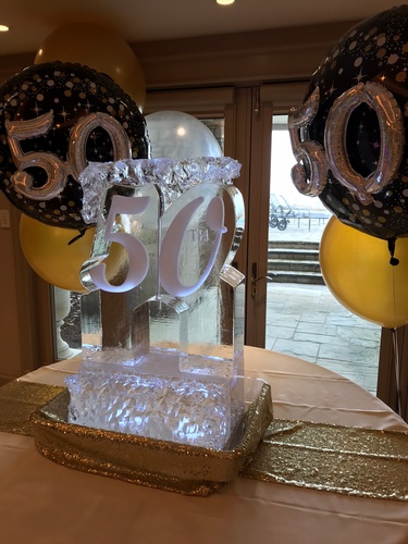 Decorative Festive Ice Sculpture for a COVID 19 House Party