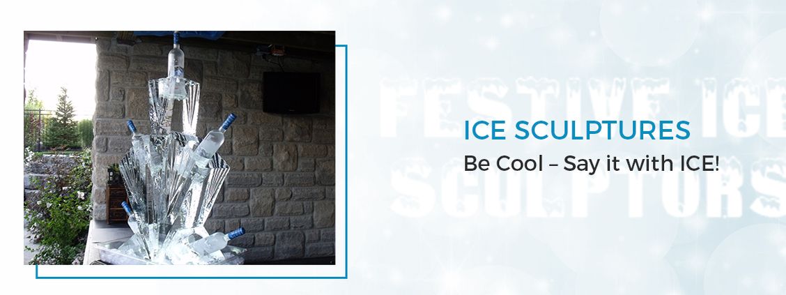 Bottle Holder Ice Sculptures Oakville Ontario by Festive Ice Sculptures