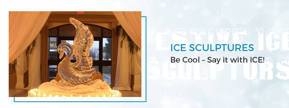 Ice Sculpture Centerpieces for Weddings by Festive Ice Sculptures