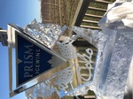 Prism Ice Wine Logo by Festive Ice Sculptures for a Covid-19 Home Party